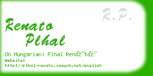 renato plhal business card